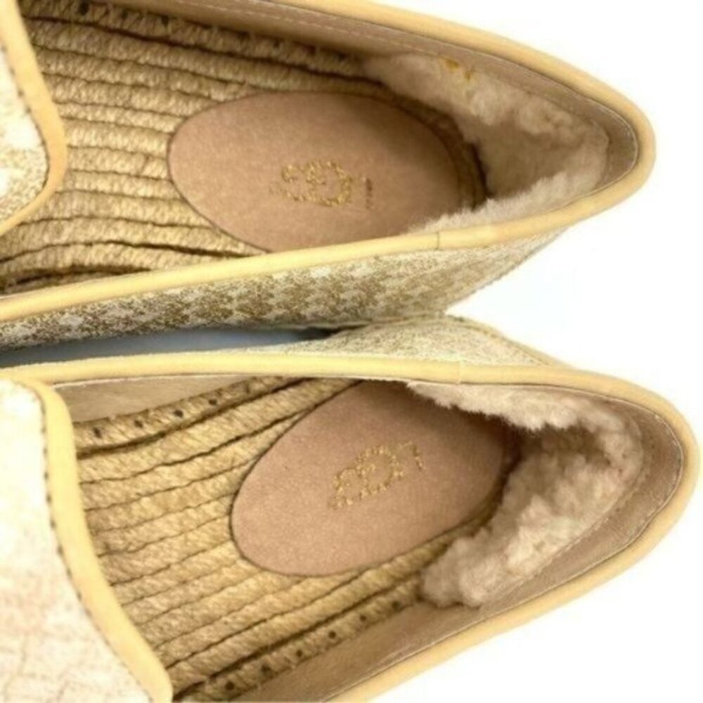 Ugg Womens Sandrinne Metallic Leather Espadrille Slip On Shoes - Picture 10 of 14